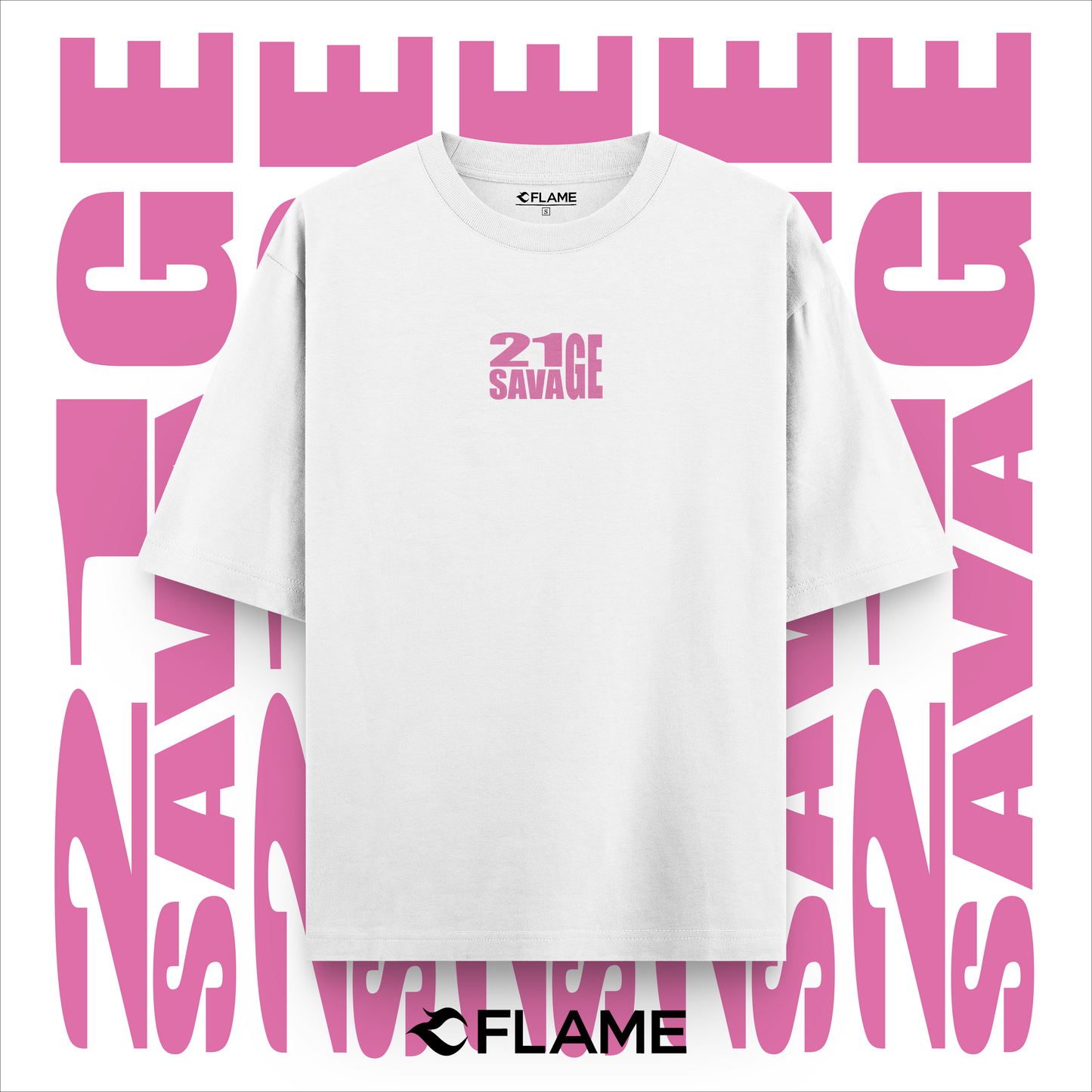 21 SAVAGE Pink Type T-shirt