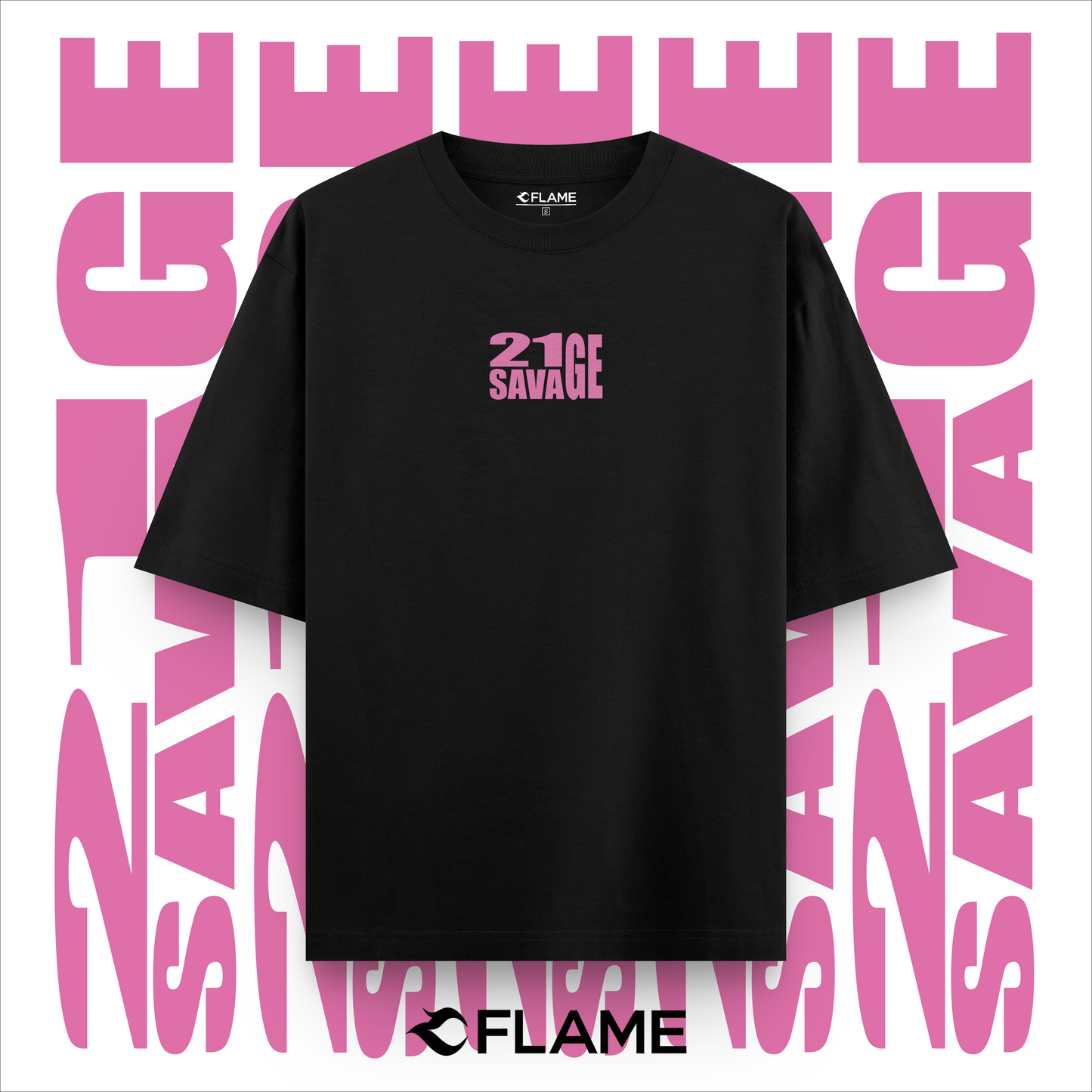 21 SAVAGE Pink Type T-shirt