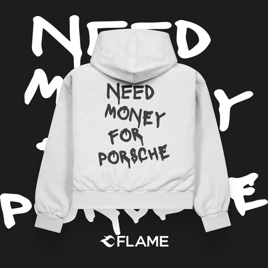 FLAME Need Money For Porsche Hoodie Oversize