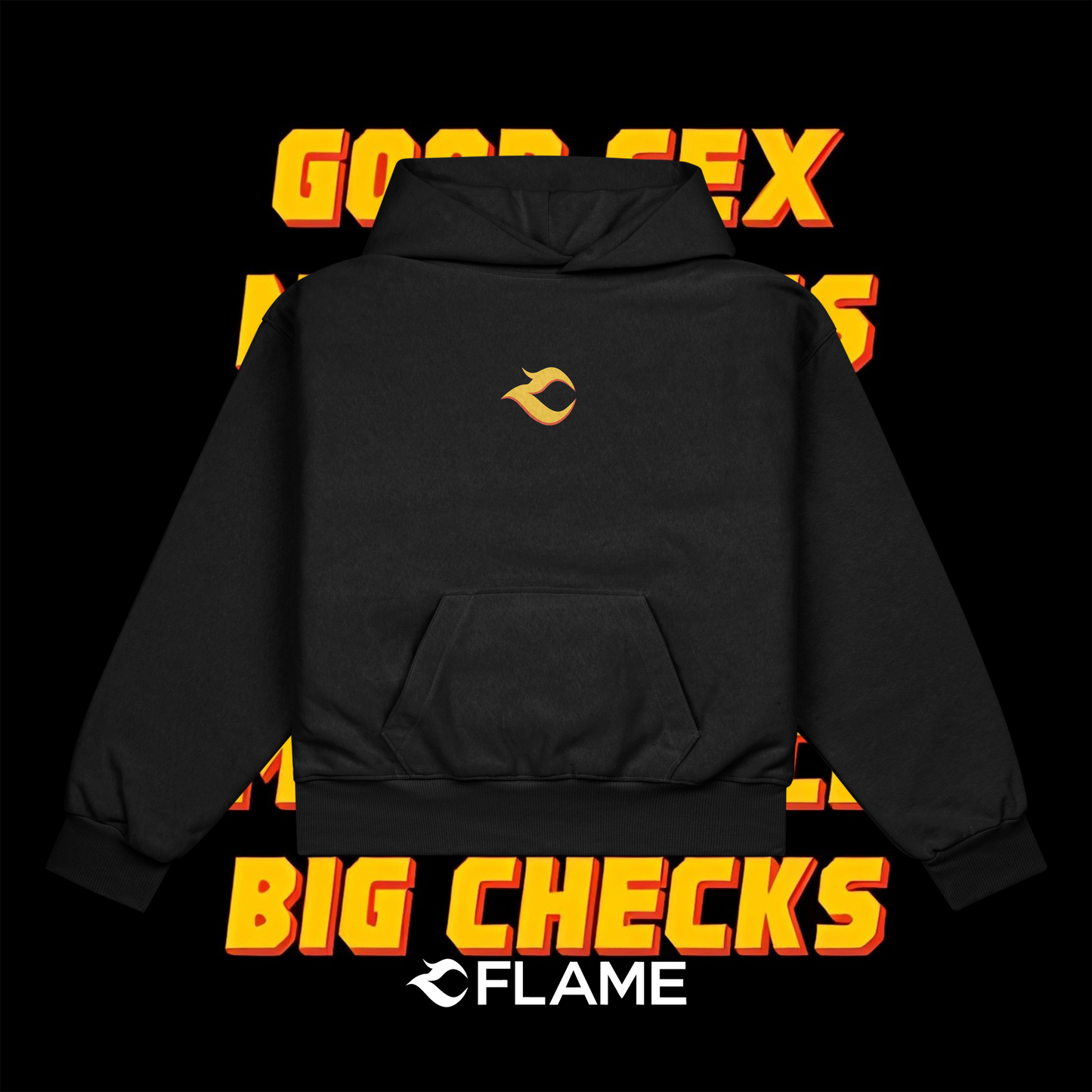 FLAME No Stress Hoodie Oversize