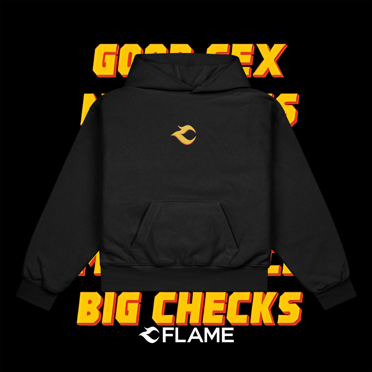 FLAME No Stress Hoodie Oversize
