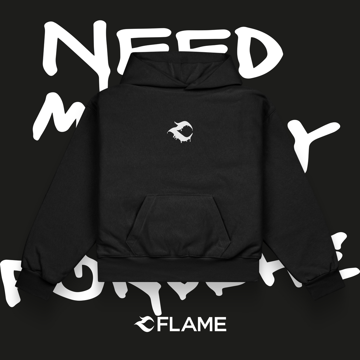 FLAME Need Money For Porsche Hoodie Oversize