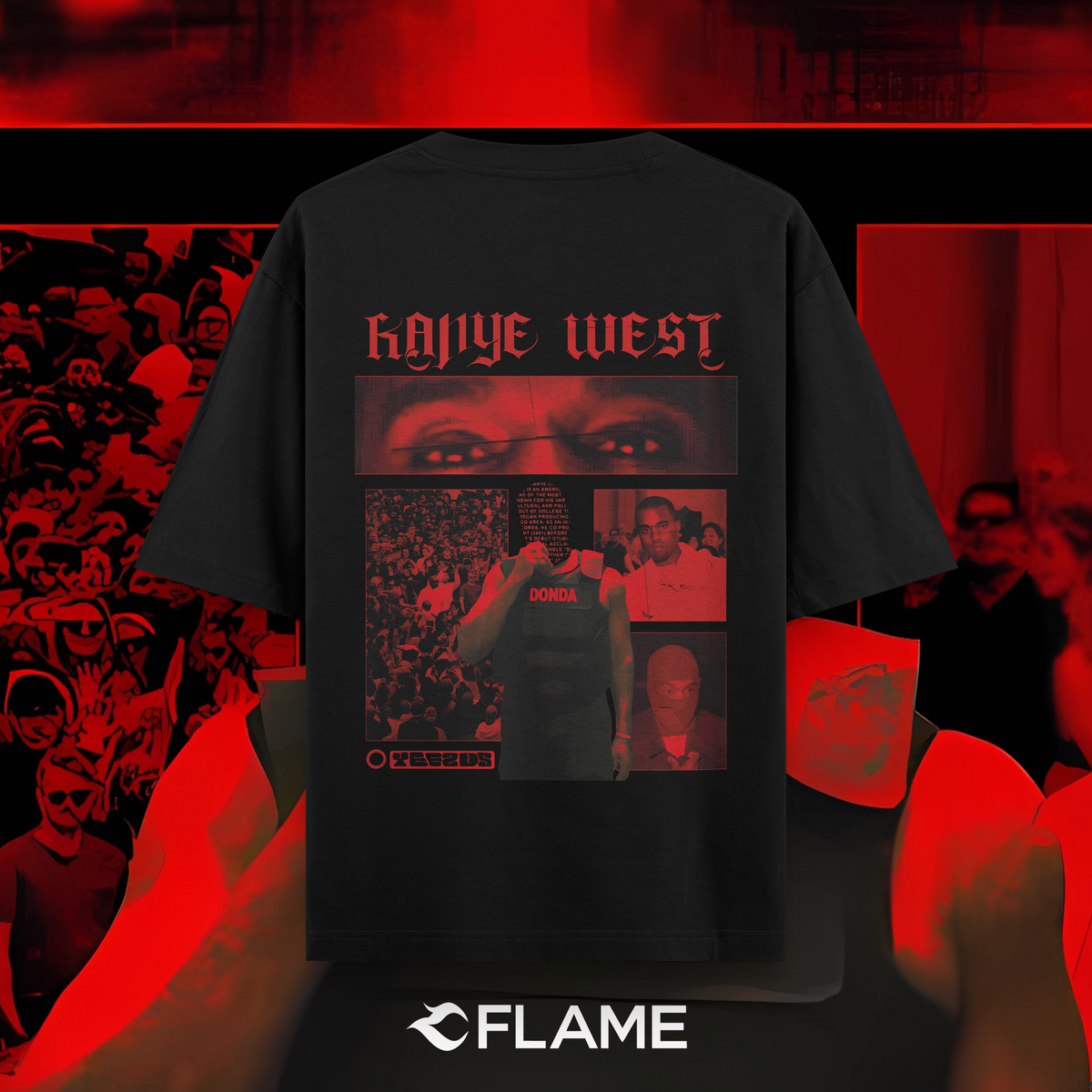 KANYE WEST Donda Red T-shirt Oversize