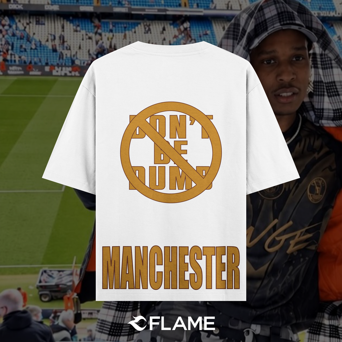 A$AP ROCKY x MANCHESTER C. Special Edition T-shirt Oversize - ÖN SATIŞ!