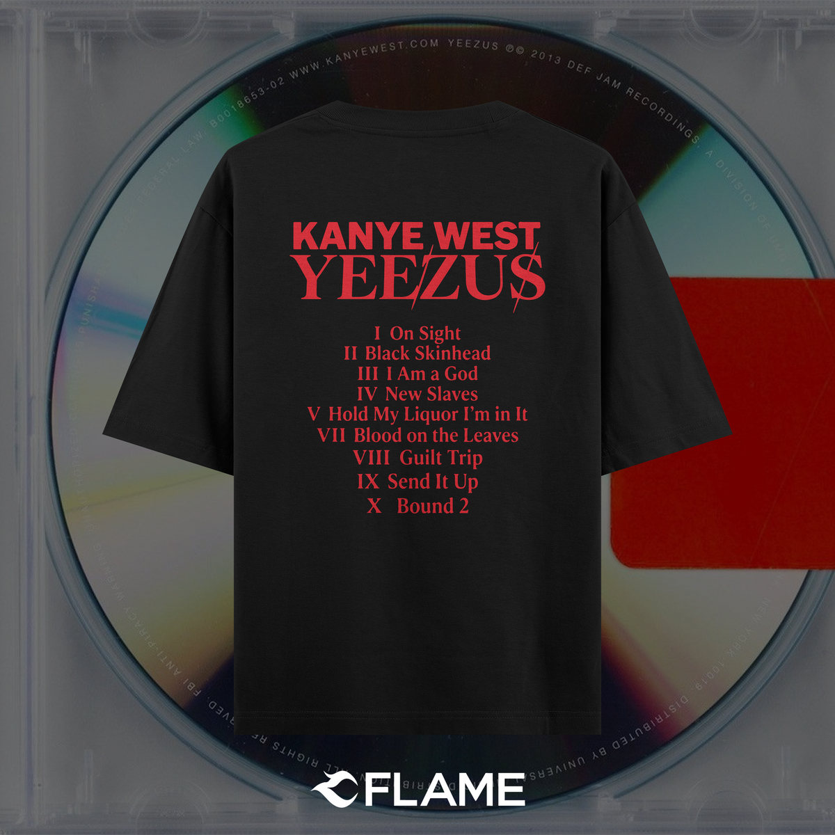 KANYE WEST Yeezus Album T-shirt Oversize