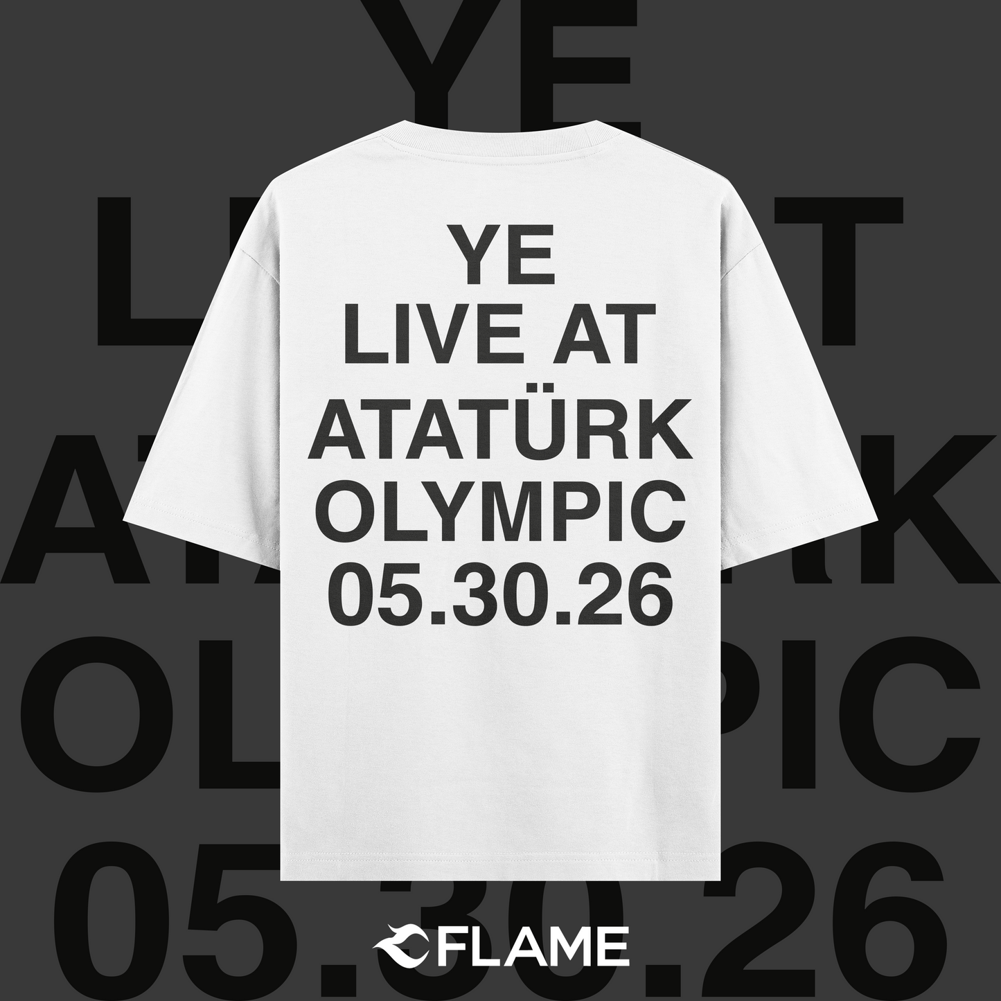 KANYE WEST Istanbul Atatürk Olympic Stadium Merch 2026 T-shirt Oversize - ÖN SATIŞ