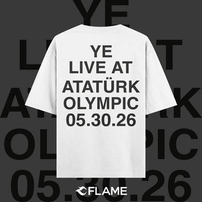 KANYE WEST Istanbul Atatürk Olympic Stadium Merch 2026 T-shirt Oversize - ÖN SATIŞ