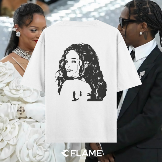 A$AP ROCKY X RIHANNA What's up Riri/Rocky T-shirt Oversize