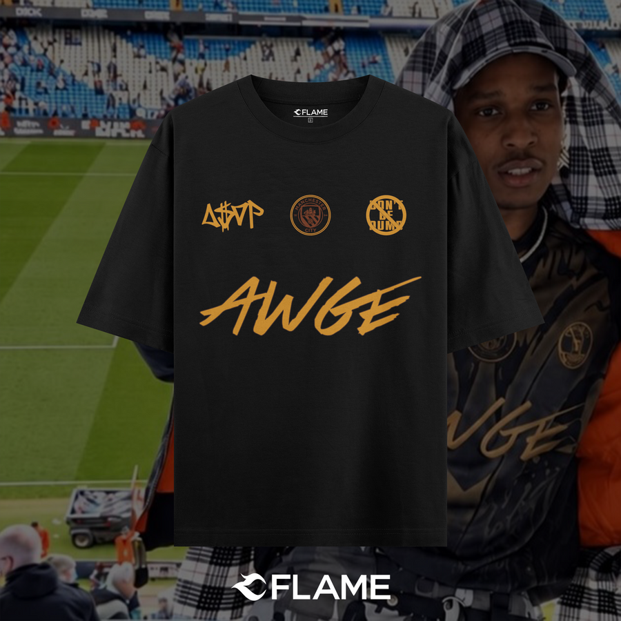 A$AP ROCKY x MANCHESTER C. Special Edition T-shirt Oversize - ÖN SATIŞ!