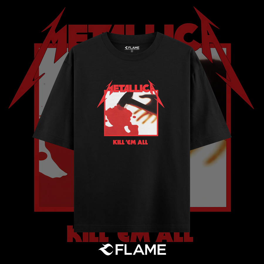 METALLICA Kill 'Em All Album Cover T-shirt Oversize