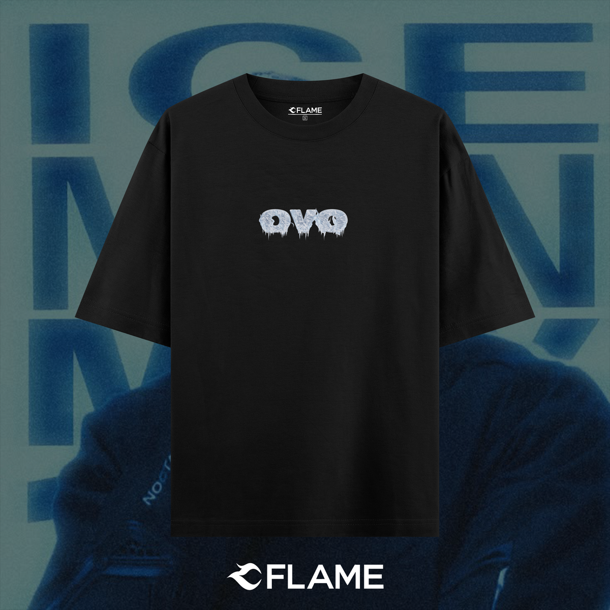 DRAKE Ovo Sound / Version Iceman T-shirt Oversize