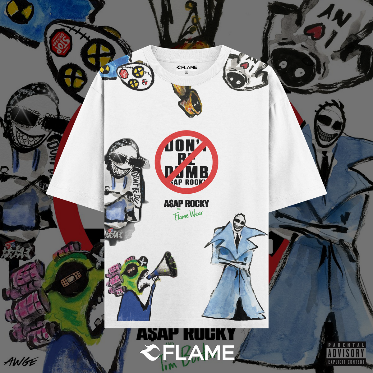 A$AP ROCKY Don't Be Dumb T-shirt Oversize
