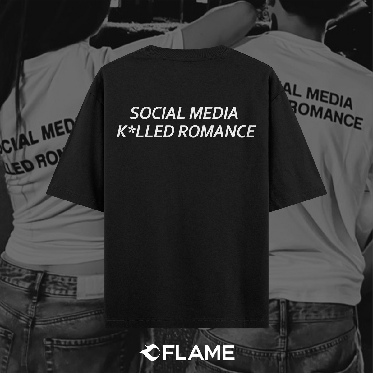 SOCIAL MEDIA K*LLED ROMANCE T-shirt Oversize