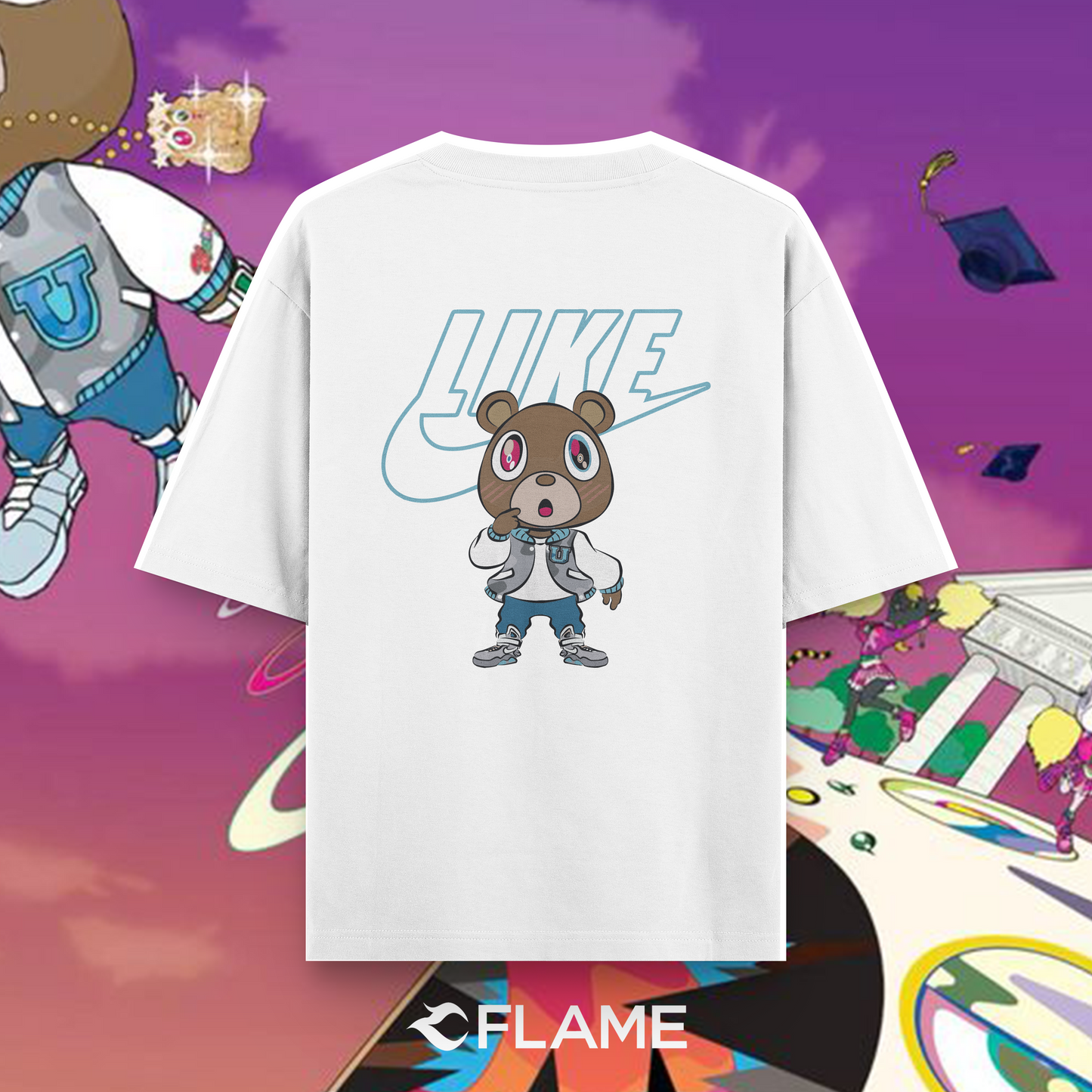 KANYE WEST Graduation Bear Like T-shirt Oversize