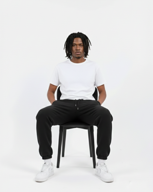 FLAME Lastik Paça Puffy Kumaş Eşofman Altı Oversize