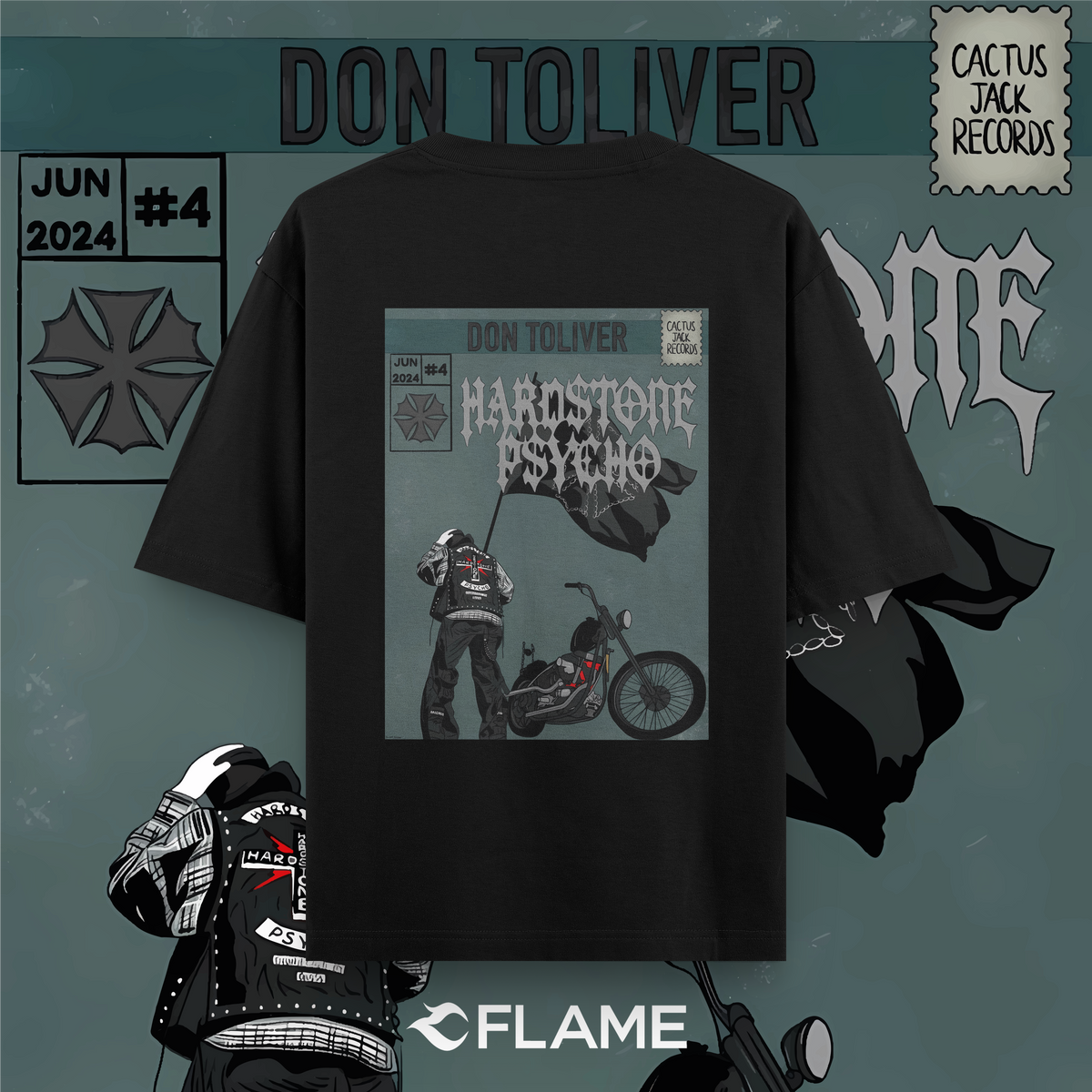 DON TOLIVER Hardstone Psycho T-shirt Oversize