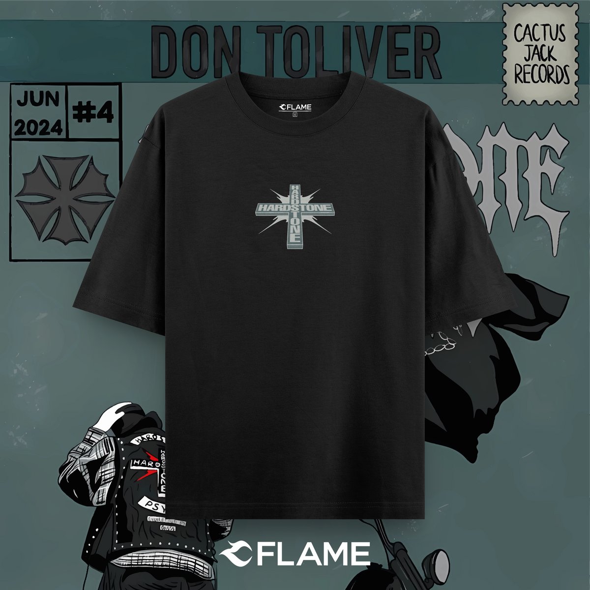 DON TOLIVER Hardstone Psycho T-shirt Oversize